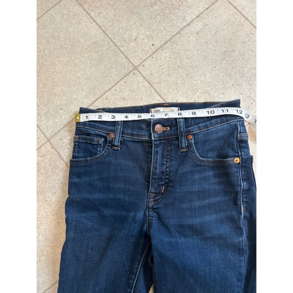Madewell 9" Mid Rise Skinny Jeans Dark Wash Denim Classic Style Size 23 Petite - Picture 5 of 6